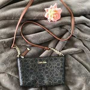 Calvin Klein Leather Logo Crossbody Bag